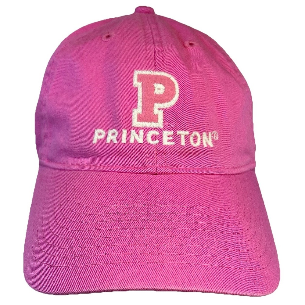 Vintage Pink Princeton Baseball Cap Hat - Adjustable Strap - Great Condition